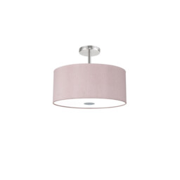 Baymont Polished Chrome 5 Light E27 Drop Flush With 40cm x 18cm Dual Faux Silk Shade, Taupe/Halo Gold - thumbnail 5