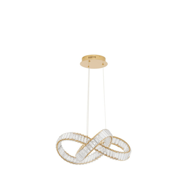 Conceto Integrated LED Pendant Ceiling Light Gold Metal, Crystal LED 50W 4075.27Lm 3500K - image 1