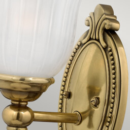 Francoise 1 Light Bathroom Wall Light Burnished Brass IP44, G9 - thumbnail 2