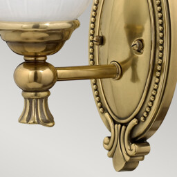 Francoise 1 Light Bathroom Wall Light Burnished Brass IP44, G9 - thumbnail 3