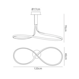 Nur Semi Flush Ceiling 50W LED 3000K, 3900lm, Silver, Frosted Acrylic, Polished Chrome - thumbnail 2