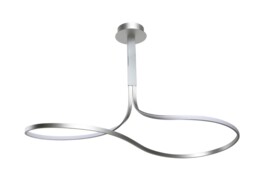 Nur Semi Flush Ceiling 50W LED 3000K, 3900lm, Silver, Frosted Acrylic, Polished Chrome