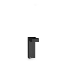 Sirio 30cm Outdoor Pedestal Light Black 1x GX53 IP65 - thumbnail 1