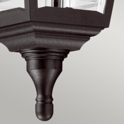 Kerry 1 Light Outdoor Coastal Ceiling Chain Lantern Black IP44, E27 - thumbnail 5