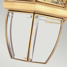 Newbury 1 Light Outdoor Medium Wall Lantern Light Polished Brass IP44, E27 - thumbnail 5