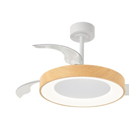 Niseko Fan M 49cm 50W LED Dimmable Ceiling Light With 30W DC Fan, 2700-5000K Remote Control, 5500lm, Wood - thumbnail 5