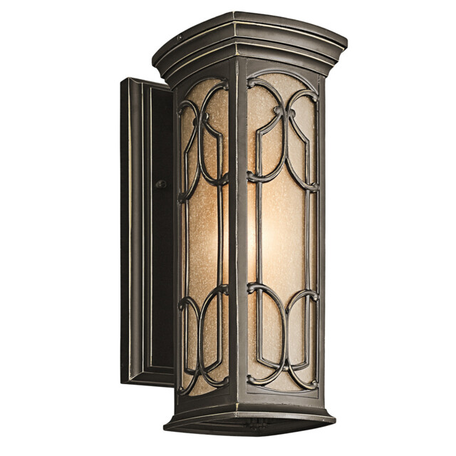 Franceasi 1 Light Outdoor Small Wall Lantern Light Olde Bronze IP44, E27 - image 1