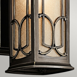 Franceasi 1 Light Outdoor Small Wall Lantern Light Olde Bronze IP44, E27 - thumbnail 5