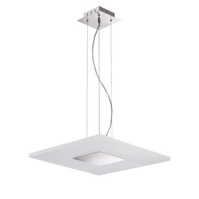 Notte Pendant 28W LED Square 3000K, 1700lm, Polished Chrome/Frosted Acrylic - image 1