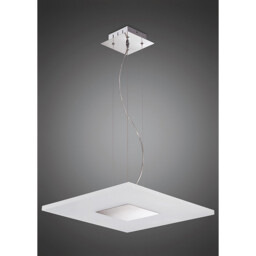 Notte Pendant 28W LED Square 3000K, 1700lm, Polished Chrome/Frosted Acrylic - thumbnail 2