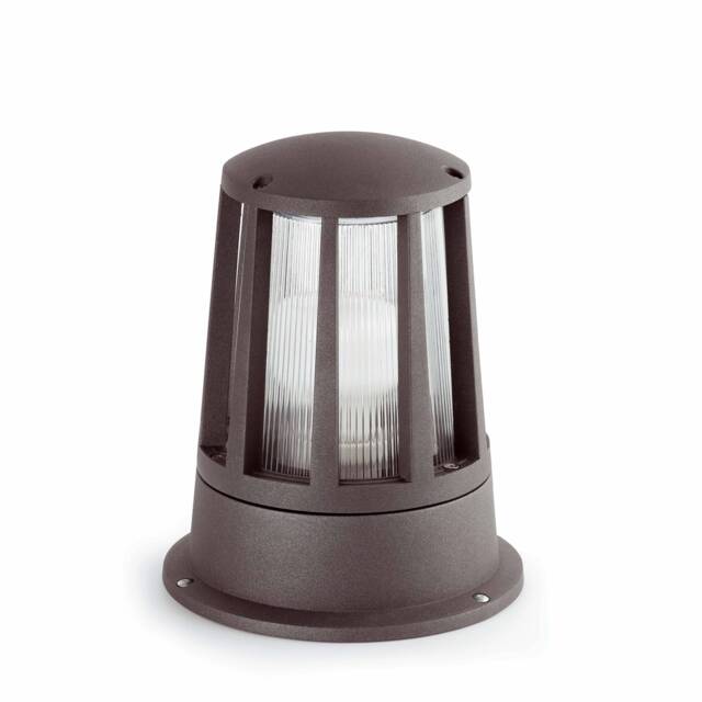 Surat 1 Light Outdoor Pedestal Light Dark Grey IP54, E27 - image 1