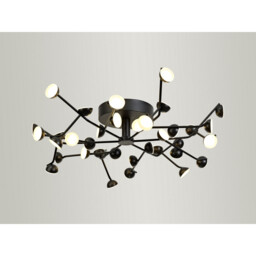 Adn 36 Light Ceiling, Round 74cm, 100W LED, 3000K, 7250lm, Black, 3yrs Warranty - thumbnail 2