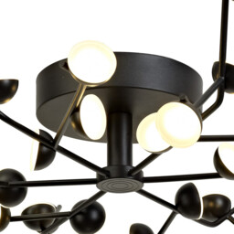 Adn 36 Light Ceiling, Round 74cm, 100W LED, 3000K, 7250lm, Black, 3yrs Warranty - thumbnail 5