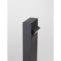 Zelda Outdoor Bollard Black Aluminium, LED 6W 301Lm 3000K IP65 - thumbnail 3