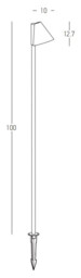Zambelis 100cm Outdoor Spike Graphite 1xGU10 IP65 - thumbnail 3