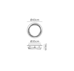 Infinity Flush Ceiling Light 30W LED 3000K, 2500lm, White, White Acrylic - thumbnail 2