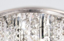 Atla Flush Ceiling 4 Light Polished Chrome, Acrylic Trim, Crystal Supplied with 17 Additional Black Crystal Spheres - thumbnail 5