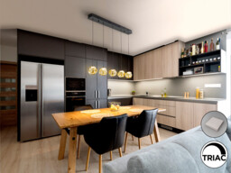 Zaria Bar Pendant Ceiling Light Black, Bronze, Amber LED 3000K Dimmable - thumbnail 2