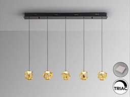 Zaria Bar Pendant Ceiling Light Black, Bronze, Amber LED 3000K Dimmable - thumbnail 5