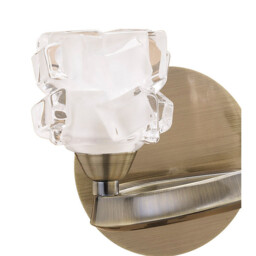 Ice Wall Lamp 2 Light G9 Antique Brass - thumbnail 5