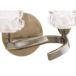 Ice Wall Lamp 2 Light G9 Antique Brass - thumbnail 3