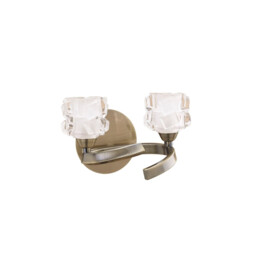 Ice Wall Lamp 2 Light G9 Antique Brass - thumbnail 1