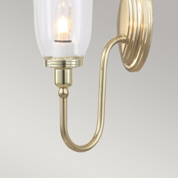 Blake 1 Light Bathroom Wall Light Polished Brass IP44, G9 - thumbnail 2
