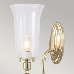 Blake 1 Light Bathroom Wall Light Polished Brass IP44, G9 - thumbnail 3