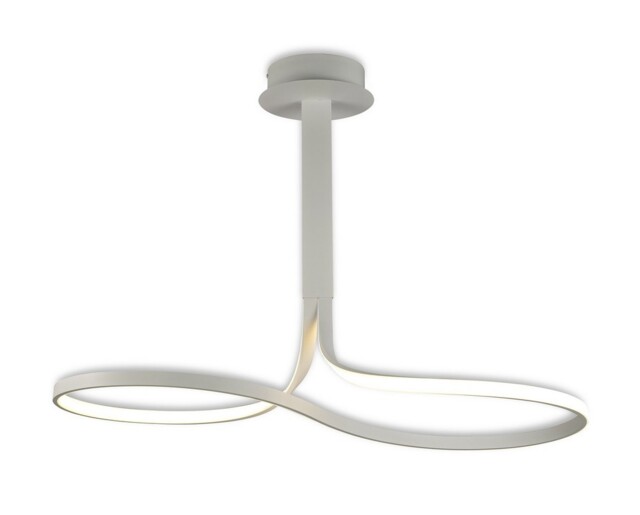 Nur Semi Flush Ceiling Tall 40W LED 3000K, 3200lm, Dimmable White, Frosted Acrylic - image 1
