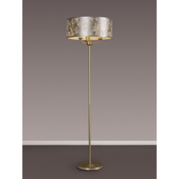 Banyan 3 Light Switched Floor Lamp With 50cm x 20cm Silver Leaf Shade Champagne Gold/Silver Leaf - thumbnail 2