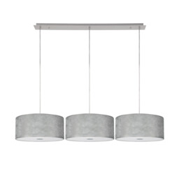 Baymont Polished Chrome 3 Light E27 Linear Pendant With 40cm x 18cm Silver Leaf Shade 2m - thumbnail 5
