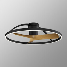 Nepal II 75cm 32W LED Dimmable Light With 32W DC Reversible Fan, Black/Wood Finish Remote Control, 4000lm - thumbnail 2
