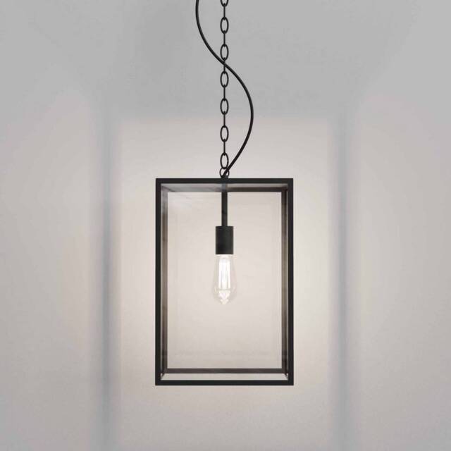 Homefield Outdoor Pendant Light Textured Black, E27