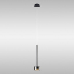 Tonic Pendant, 1 Light, With Replaceable 12W LEDs, 4000K, Chrome/Black/Chrome Glass - thumbnail 2