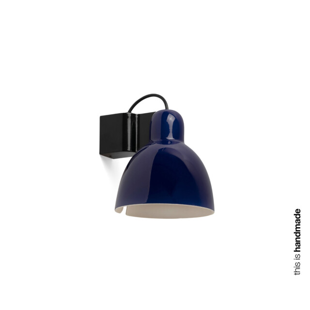 Venice White Dome Wall Lamp Cobalt Blue - image 1