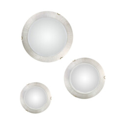 Moon Lifestyle Glass Simple Flush Ceiling Light Gold - Sun White Finish, 2x E27 - thumbnail 2