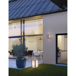 Castro Outdoor Modern Wall Lamp White Sandstone LED E27 IP65 - thumbnail 2