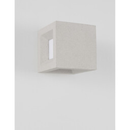 Castro Outdoor Modern Wall Lamp White Sandstone LED E27 IP65 - thumbnail 5