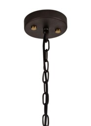 Preston Ceiling Pendant 3 Light E27, Brown Oxide, Bronze With Clear Glass Shades - thumbnail 5