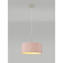 Baymont Polished Chrome E27 Universal Single Pendant With 40cm x 18cm Dual Faux Silk Shade, Taupe/Halo Gold - thumbnail 2