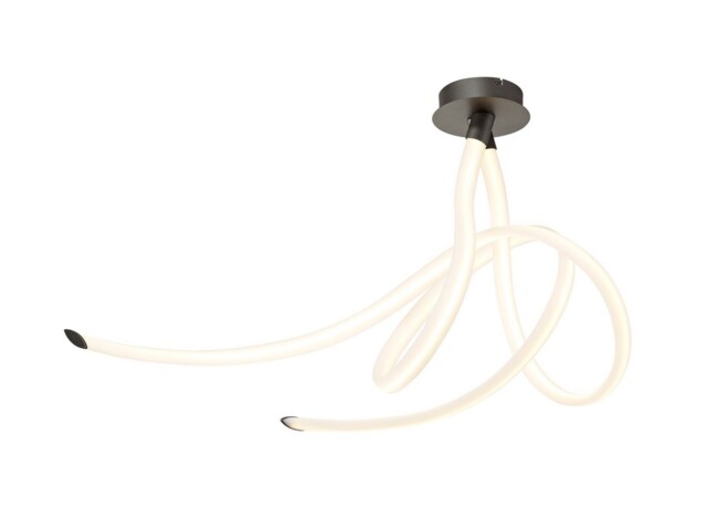Armonia Semi Flush Ceiling Large Ribbons, Dimmable, 60W LED, 3000K, 4500lm, Titanium, Frosted Acrylic - image 1