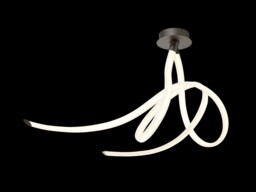 Armonia Semi Flush Ceiling Large Ribbons, Dimmable, 60W LED, 3000K, 4500lm, Titanium, Frosted Acrylic - thumbnail 3