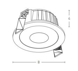 Zambelis Recessed Downlight Black LED 3000K IP54 - thumbnail 2