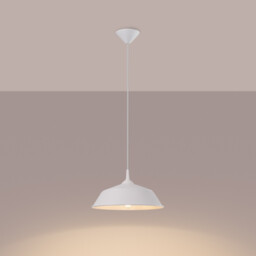Frika 34cm Dome Pendant Ceiling Light White - thumbnail 2