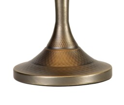 Vernon Tiffany Table Lamp, 1 x E27, Aged Antique Brass Base, Brown Glass, Clear Crystal - thumbnail 5