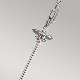 Finsbury Park 9 Light Chandelier Polished Nickel Finish, E14 - thumbnail 3