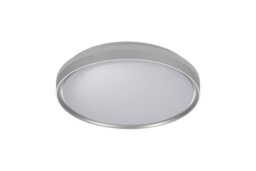 Veteran Flush Ceiling 39cm, 1 x 24W LED, 3 Step-Dimmable, 3000K, 1000lm, IP44, Silver, White Acrylic - thumbnail 3
