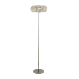 Marilyn 3 Light Chrome Floor Lamp with Crystal Glass, Crystal Sand Diffuser - thumbnail 1