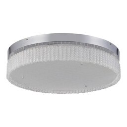 Aiden 60cm Round Flush Ceiling 40W LED, CCT White 3000-6000K, CCT Switchable, Polished Chrome/Glass, 3yrs Warranty - thumbnail 5