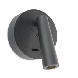 Gamma LED Wall Reading Light Urban Grey 179lm 2700K - Special Offer - thumbnail 2
